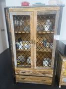 Vintage style kitchen rack with matching six-drawer unit