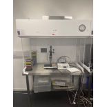 Pascals Cleanrooms fume extraction cabinet with stainless steel workbench (excludes contents) (appro