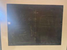 Two wall mounted chalkboards (120cm x 180cm)