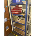 Five tier modular light weight rack and contents (as lotted) (approximately 90cm L x 42cm W x 185cm