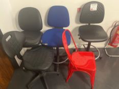 Five various chairs