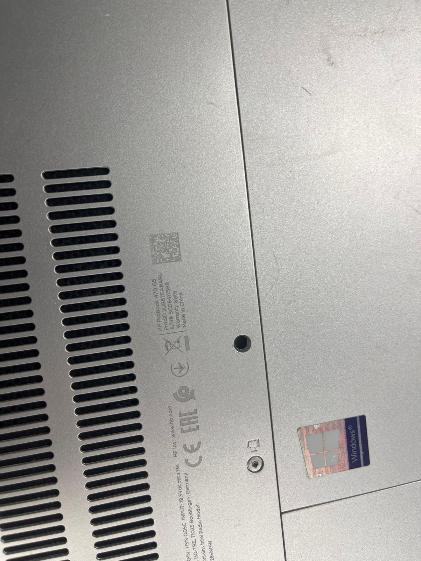 HP ProBook 470 G5 Core i7 laptop (no charger) (wiped) - Image 4 of 5