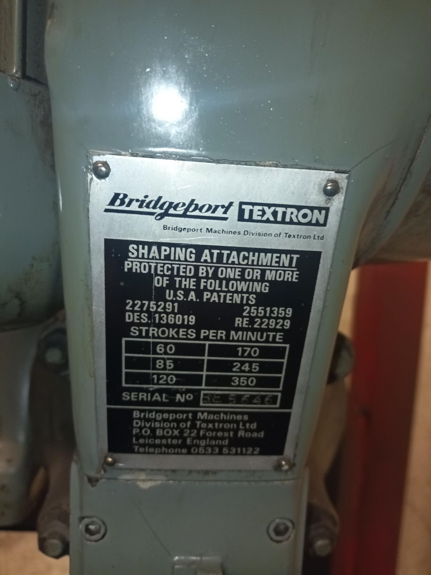 Bridgeport turret milling machine, serial number 19592 - Image 6 of 7