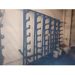 Bay of cantilever steel stock racking