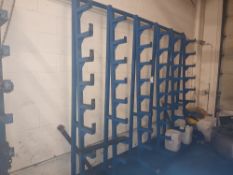 Bay of cantilever steel stock racking
