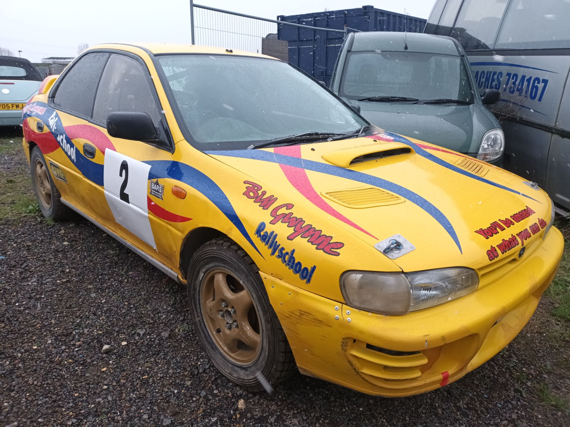 Subaru WRX Rally Modified car with fitted roll cage