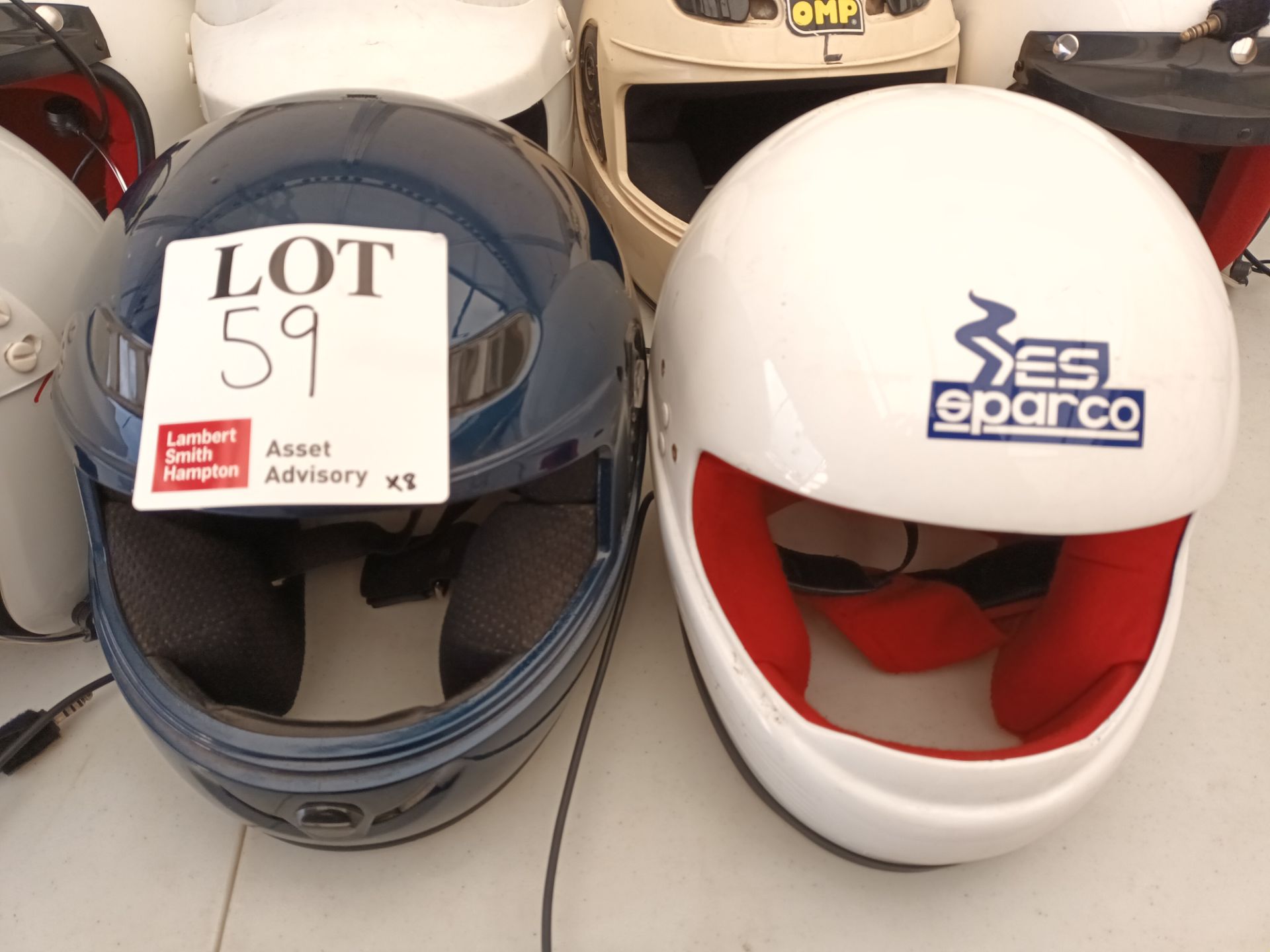 Eight various rally crash helmets - Image 2 of 7