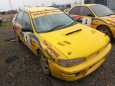 Subaru WRX Rally Modified car with fitted roll cage