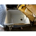 Vintage Sinks prefined fire clay Belfast sink, size height 260mm x widtht 596mm x depth 450mm (