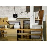 Quantity of assorted sized off cut MDF, chipboard and ply