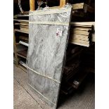 Grey marble effect breakfast bar, 900mm x 1.7m