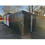 Double door, 3 wall outdoor shed (viewing advised) length 4.1m x width 2.7m x height 2.5m (