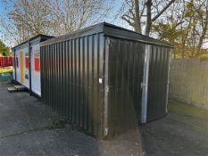 Double door, 3 wall outdoor shed (viewing advised) length 4.1m x width 2.7m x height 2.5m (
