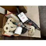 Morrells electric polisher with Dynabrade pneumatic polisher