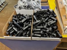 Nine boxes of various kitchen fitments/ironmongery to include hinges, wall cabinet brackets,