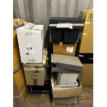 Assorted lot comprising of 6 intergrated recycling bins (Please note, this lot must be removed