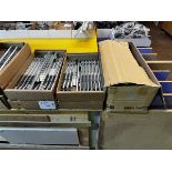 Eleven boxes of various metal drawer runners & boxes