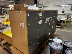 Chipboard drawer unit and workbench, 1.9m x 650mm