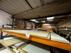 Contents of bay to include 3 sheets of chipboard, 2.8m x 2.07m and 6 sheets of wood, 1.8m x 600mm,