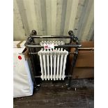 Two bathroom radiators with warmer, W 650mm x D 250mm x H 940mm (Please note, this lot must be