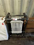 Two bathroom radiators with warmer, W 650mm x D 250mm x H 940mm (Please note, this lot must be