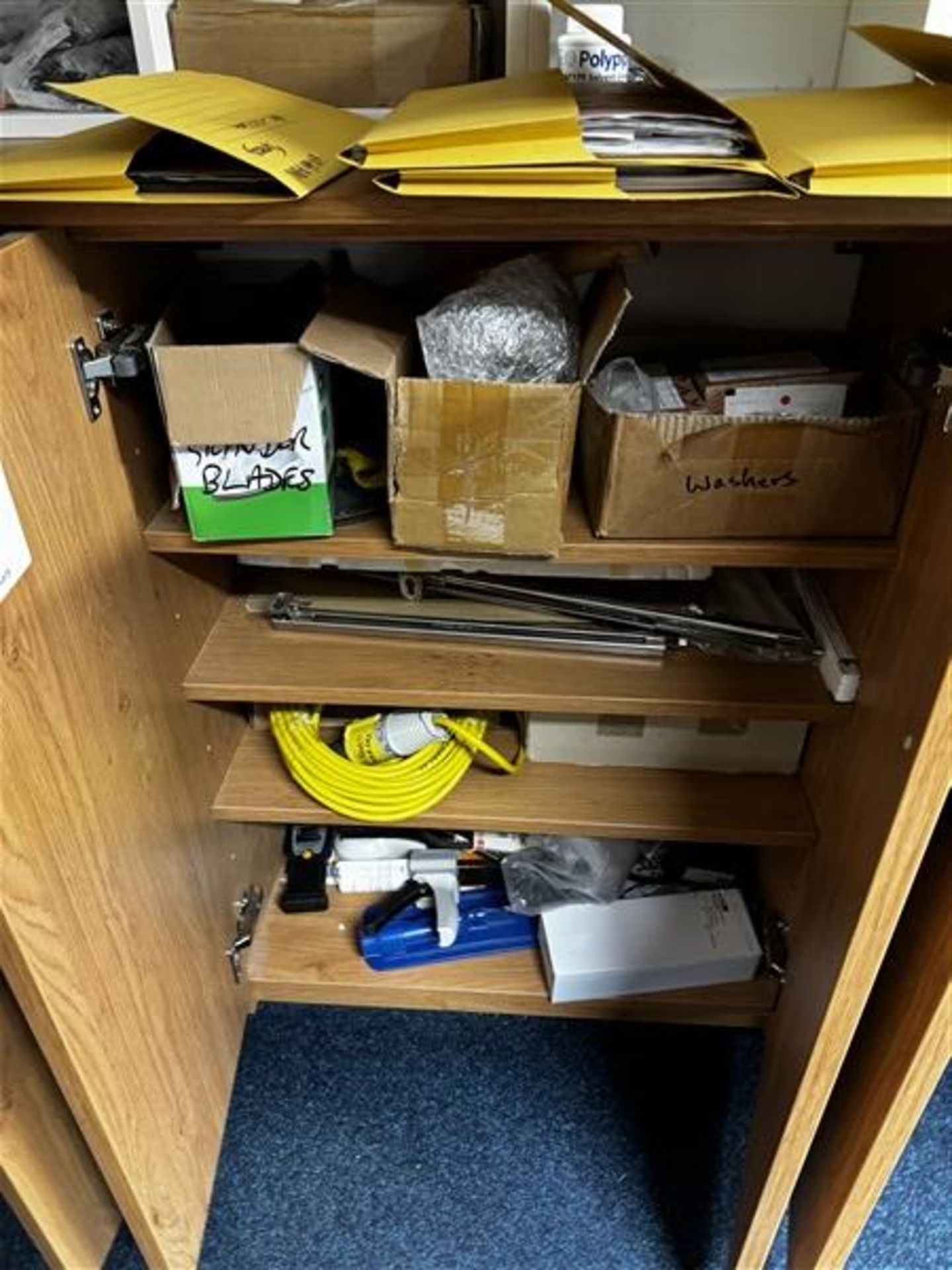 Contents of two cupboards to include drill bits, spanners and hole saws - Image 2 of 3