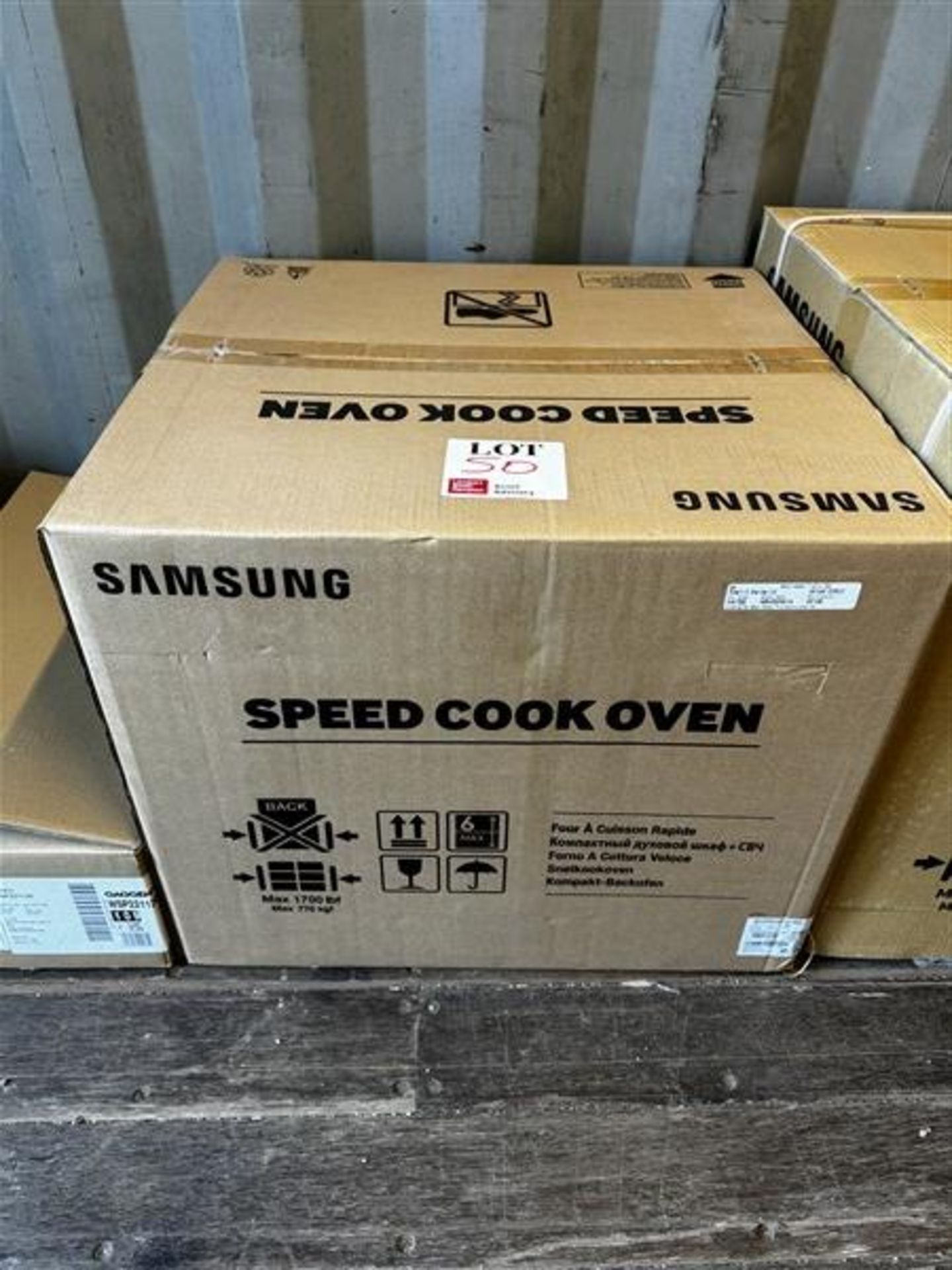 Samsung Speed Cook oven, model NQ5B4553FBK (black) (Please note, this lot must be removed before the