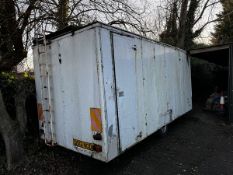 Single axle display trailer, 6.1m x 2105mm overall (side opening) (Please note this lot has a flat