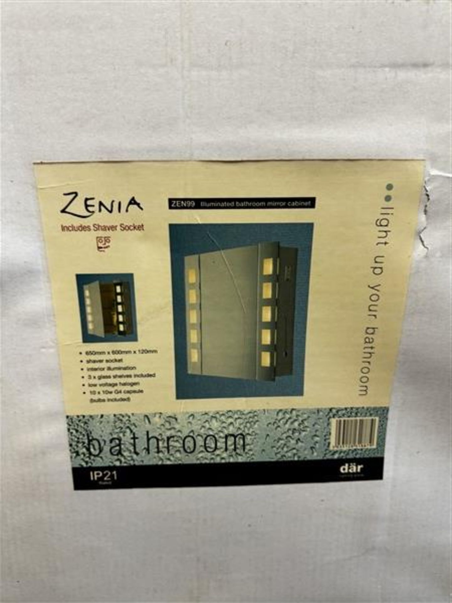 Two bathroom cabinets with interior illumination and shaver sockets (1 x Zenia, 1 x Conduct) (Please - Image 2 of 5