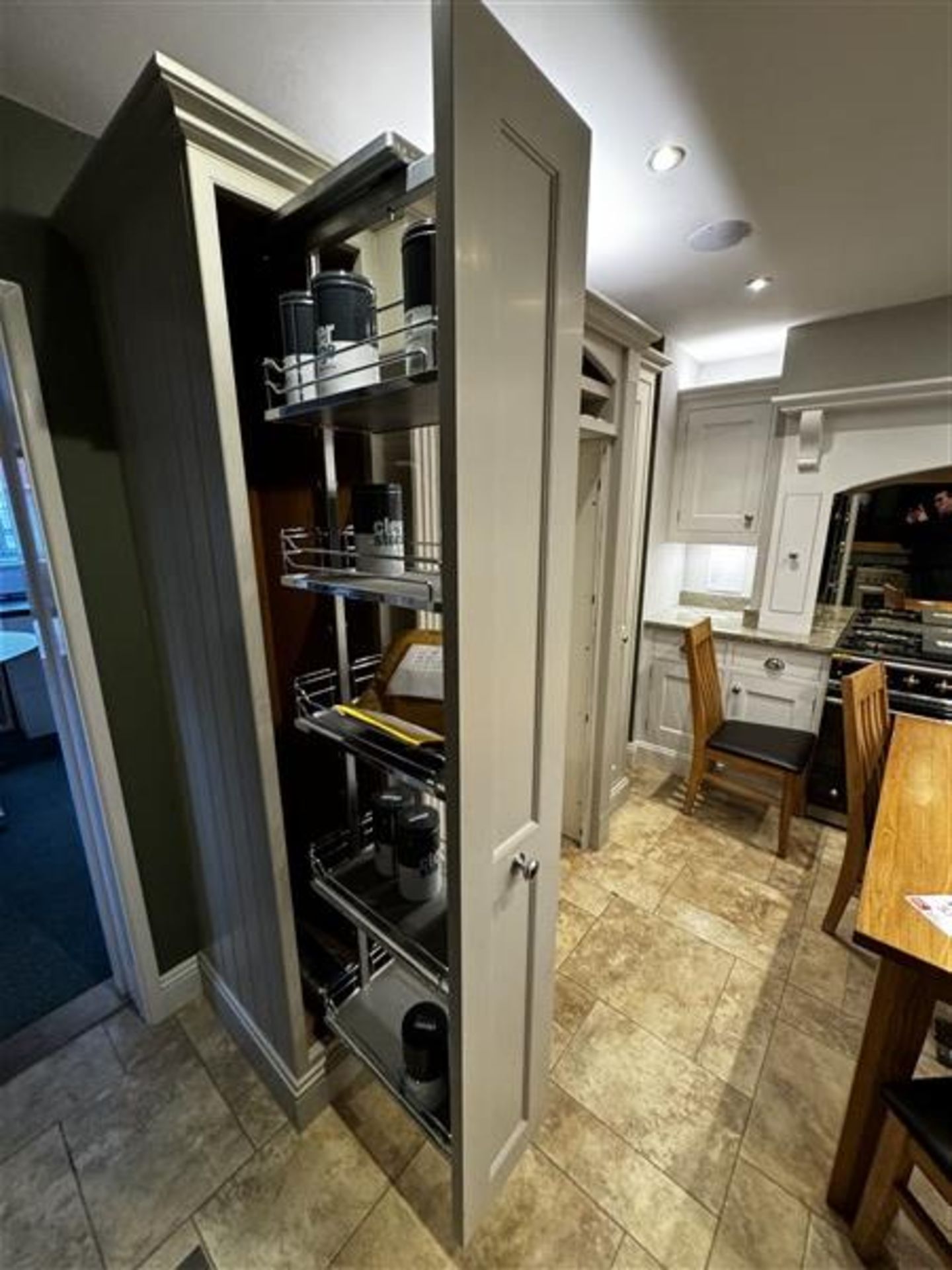 Full height fridge housing with two pull out racks and built in wine rack, 2m x 700mm x 2.2m ( - Image 2 of 5