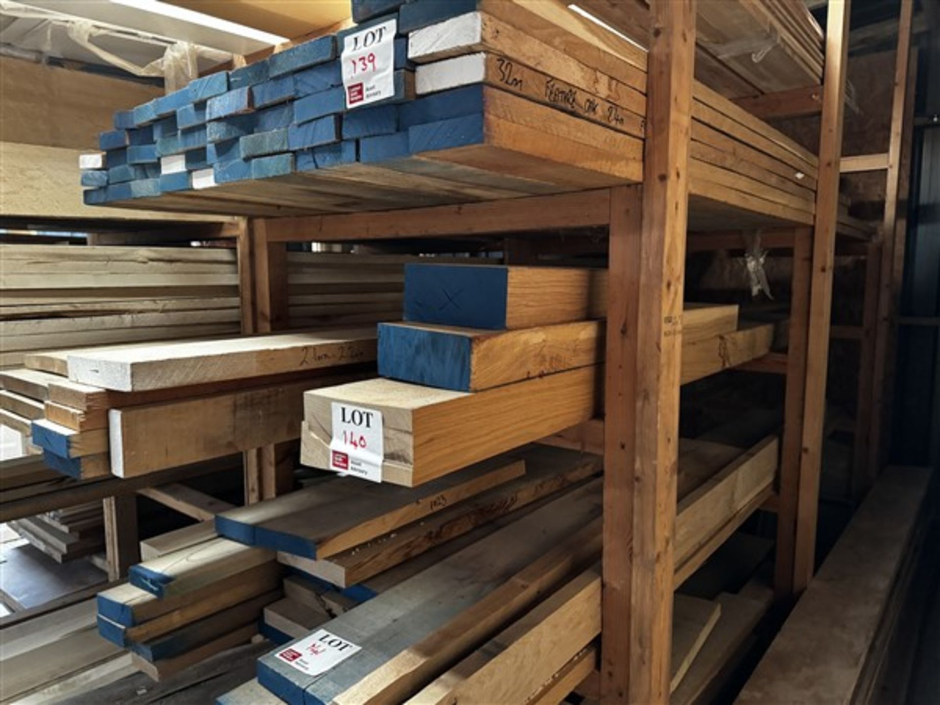 One bay of solid timber boarding (16 various lengths & sizes) - Image 2 of 3
