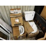 Two complete toilets & cisterns with toilet seats (Please note, this lot must be removed before