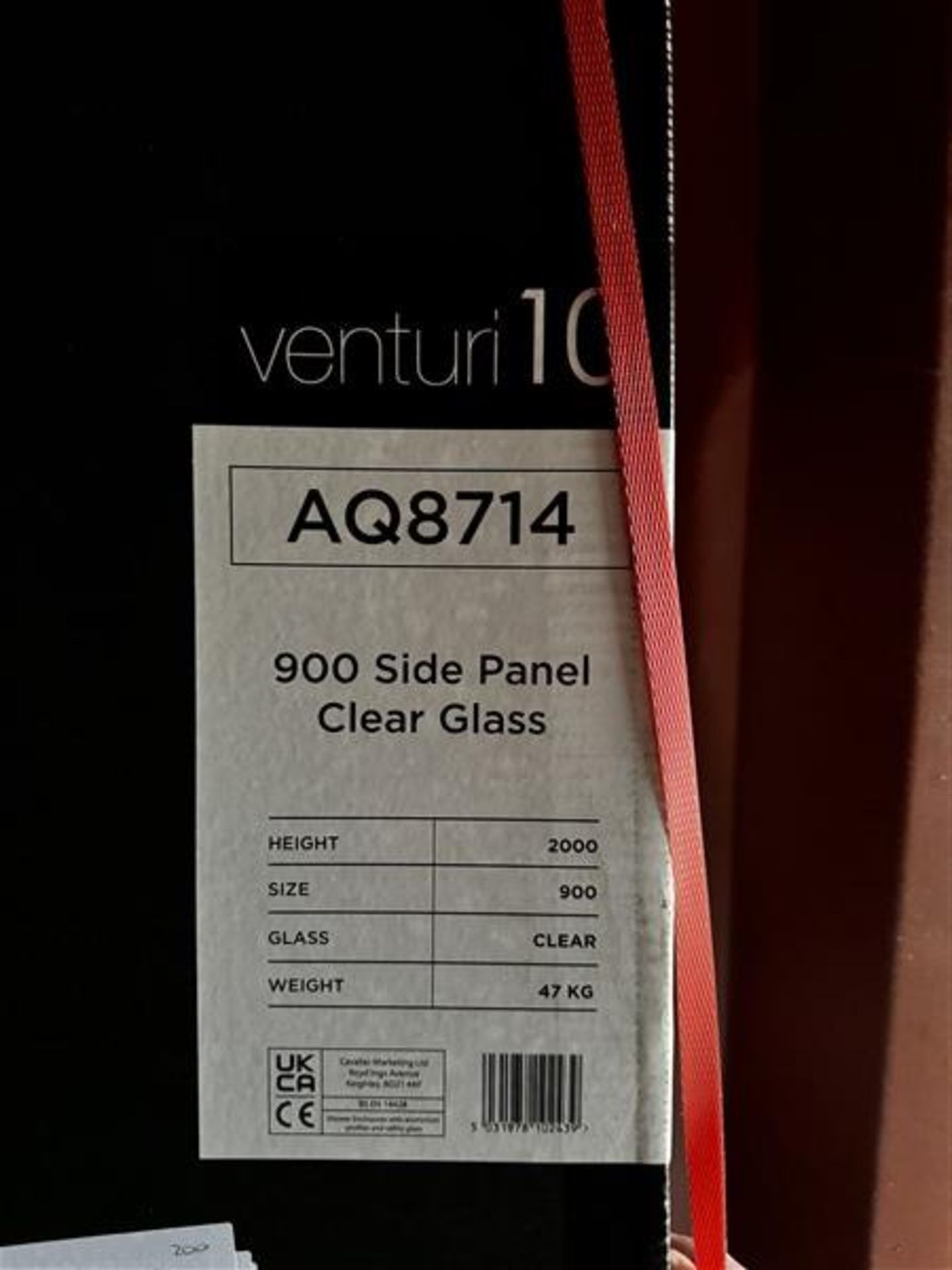 Three Aqua Dart glass panels (x 2) and door (x 1), to include an Aqua Dart door profile pack (Please - Image 3 of 5