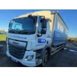 DAF euro 6 18T curtainside lorry with foldaway tail lift