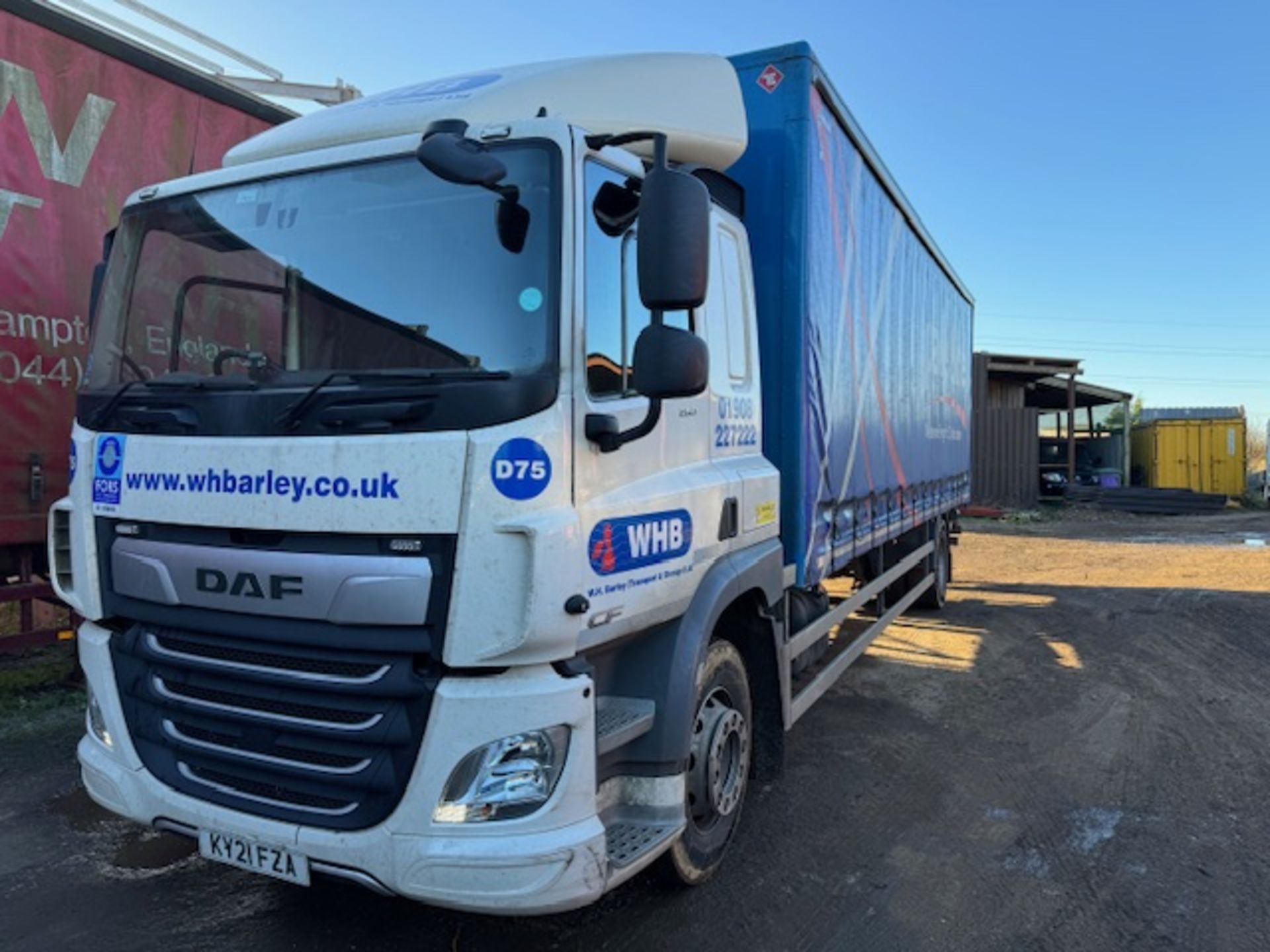 DAF euro 6 18T curtainside lorry with foldaway tail lift