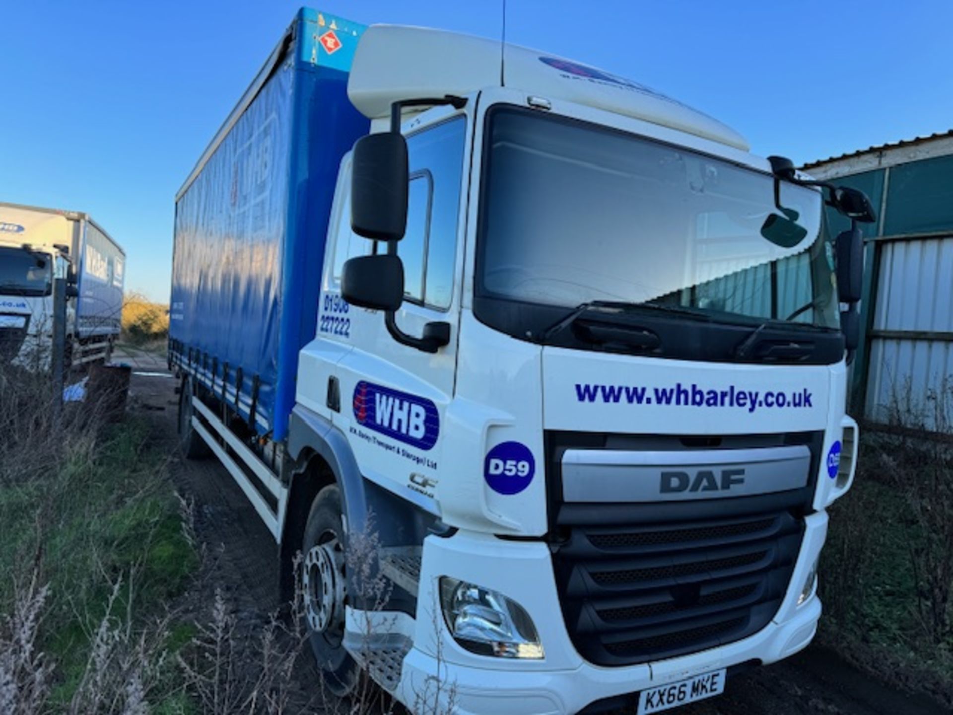 DAF euro 6 18T curtainside lorry with foldaway tail lift