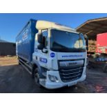 DAF euro 6 18T curtainside lorry with foldaway tail lift