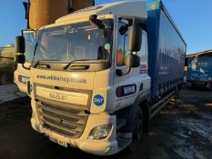 DAF euro 6 18T curtainside lorry with foldaway tail lift