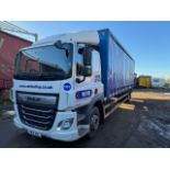 DAF CF 260 sleep cab euro 6 18T curtainside lorry with foldaway tail lift