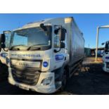 DAF euro 6 18T curtainside lorry with foldaway tail lift