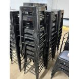 24 black steel frame stools