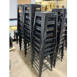 24 black steel frame stools