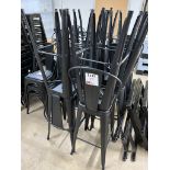 12 black steel frame chairs
