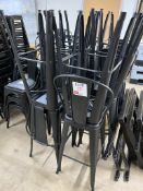 12 black steel frame chairs