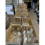 15 boxes of assorted glassware