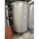 Stainless steel single skin liquid storage vessel.