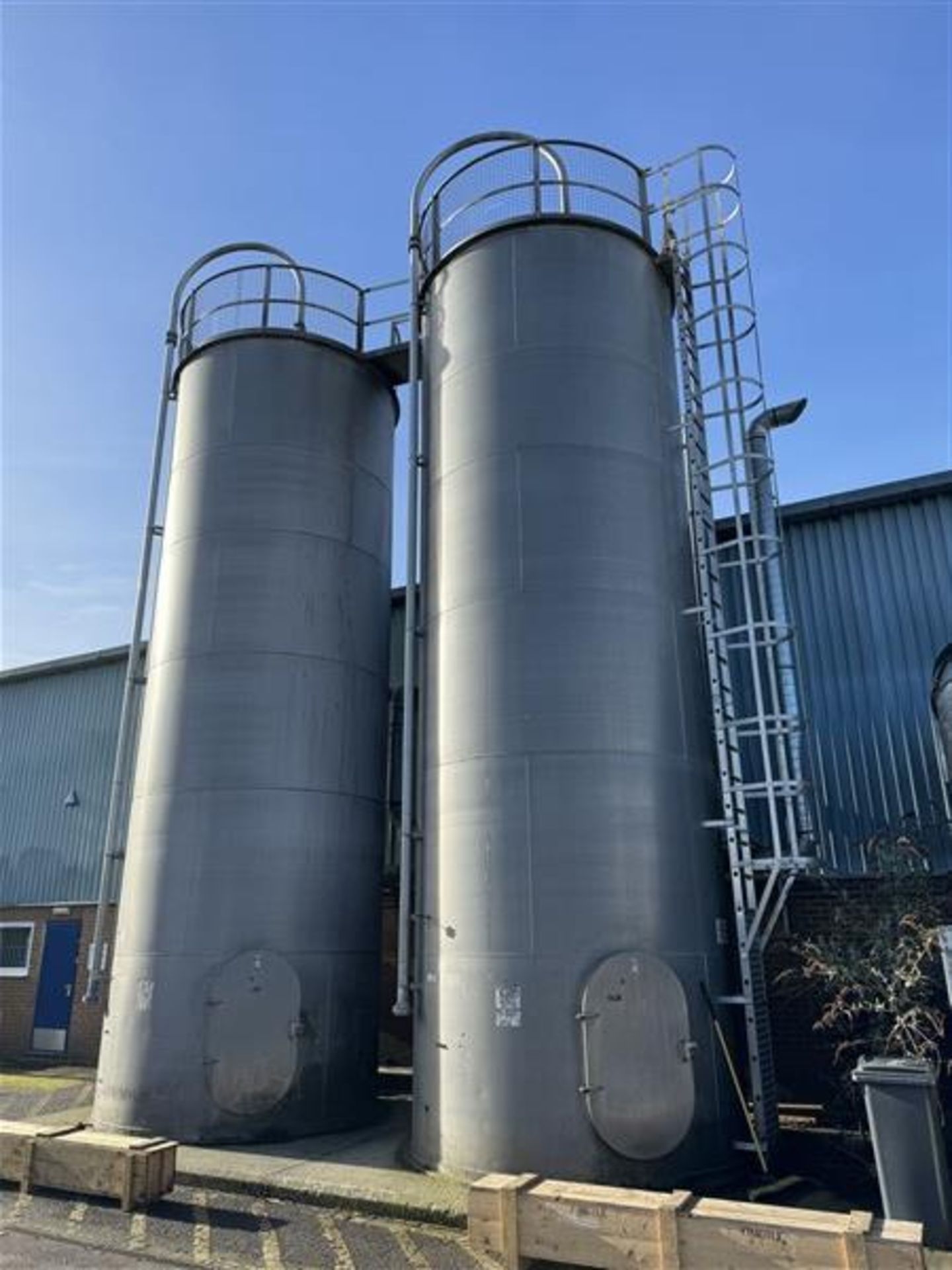 x2 Aluminium single skin 25 ton capacity vertical silos, with weigh scales and ICP A work Method - Image 3 of 7