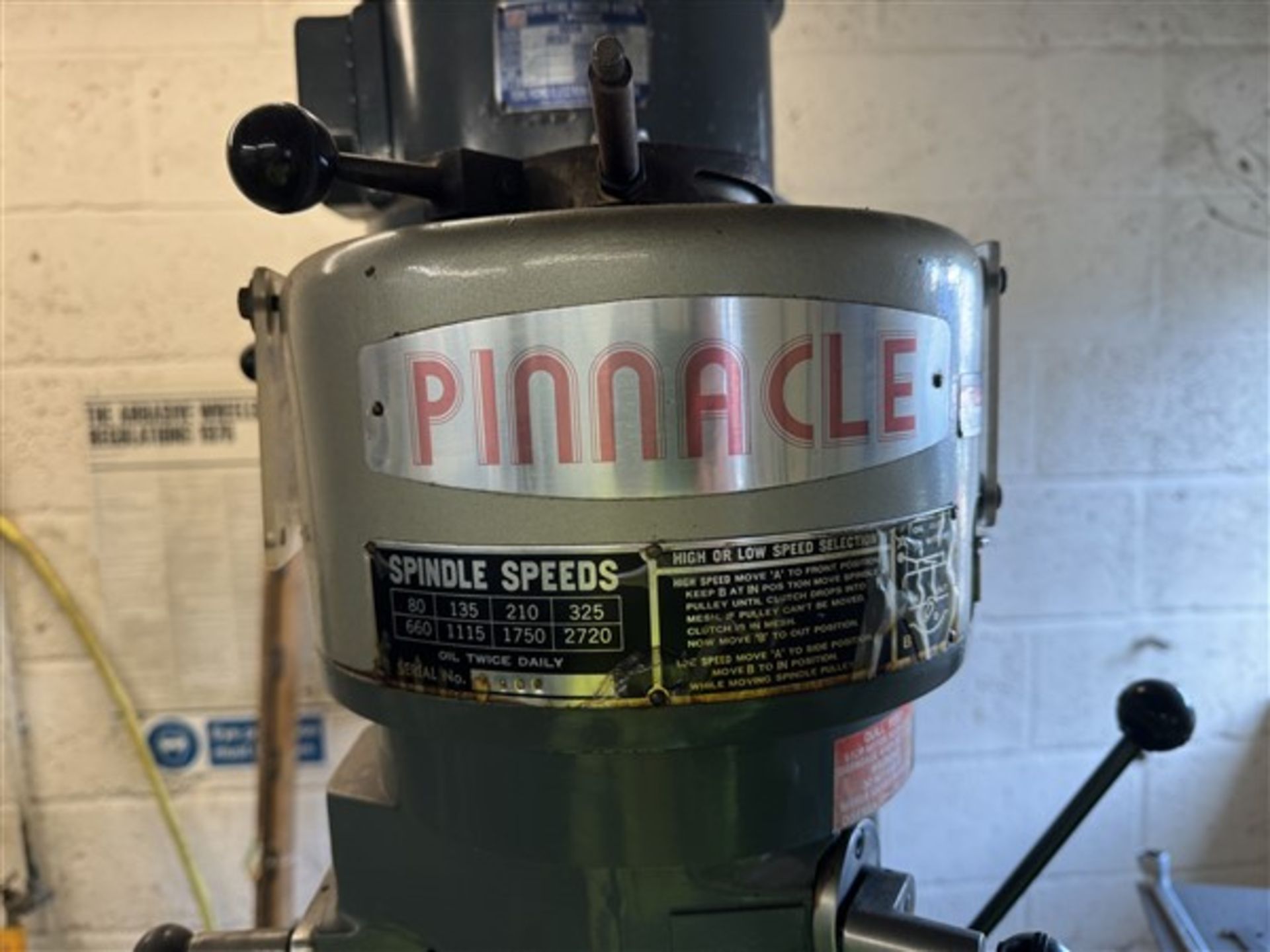 Pinnacle pillar drill with Tung Hsing 3 phase induction motor Year: 1999 A work Method Statement and - Image 2 of 6
