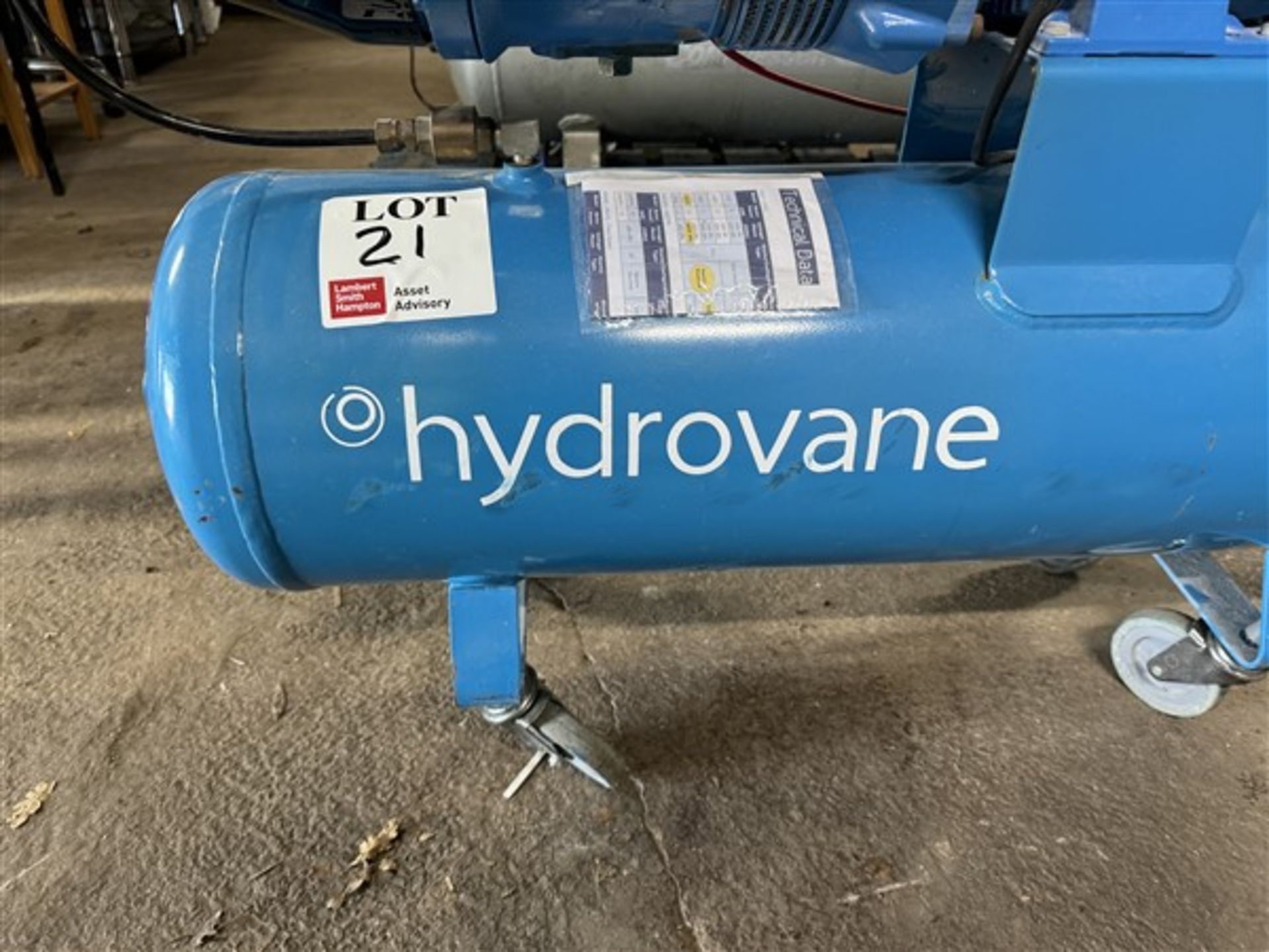 Hydrovane 75L air compressor, code 87/404 EEC, year 2008, serial no. 52004/028, (2.2KW) (Please - Image 4 of 10