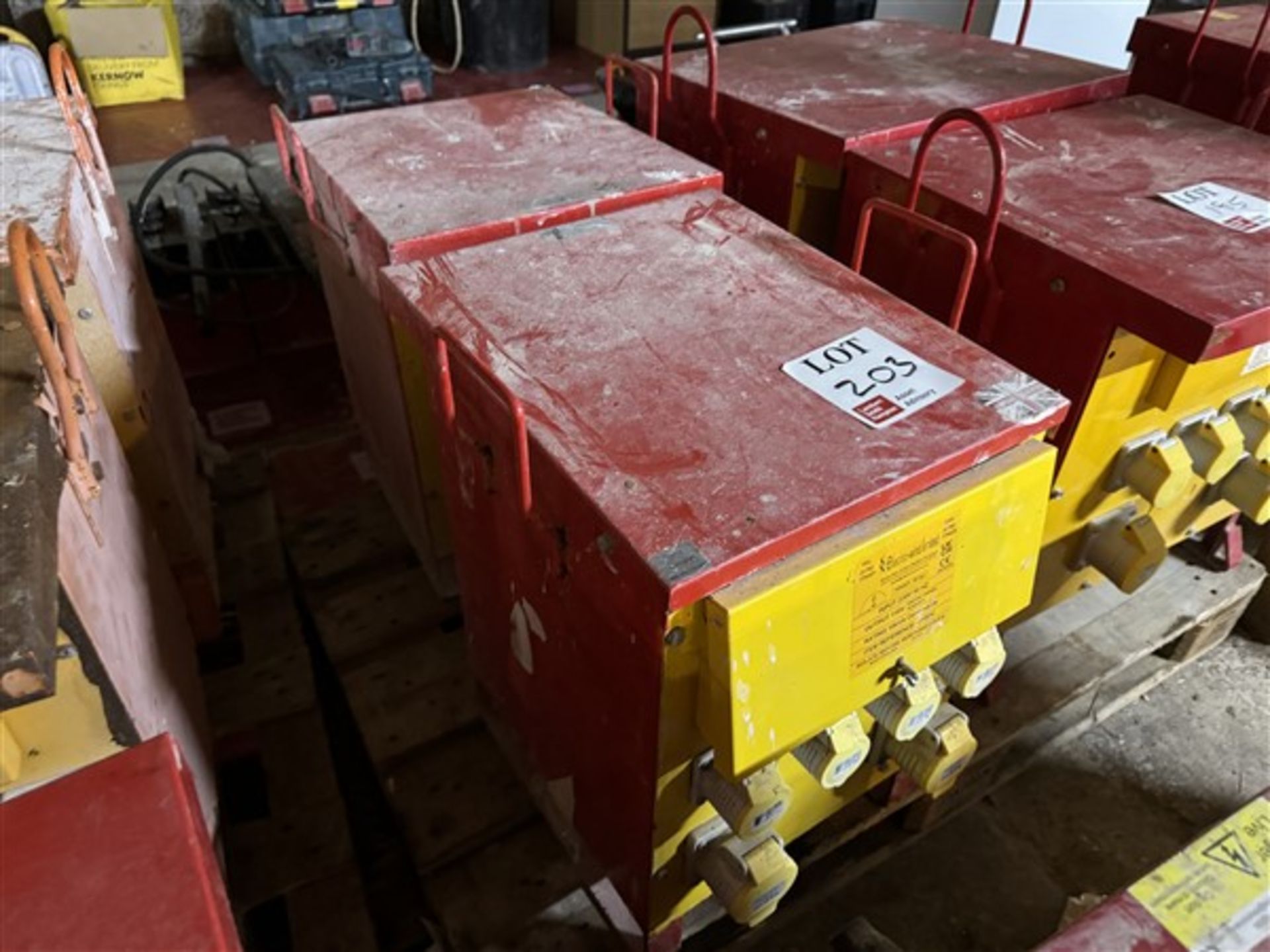 Two 230v - 110v site transformers